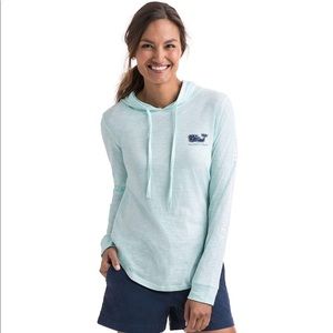 NWT Aqua Vineyard Vines Long Sleeve Hoodie Tee